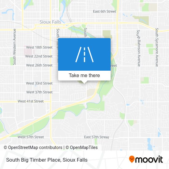 Mapa de South Big Timber Place