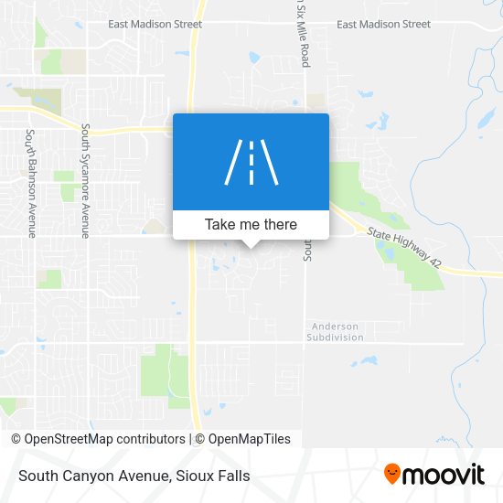 South Canyon Avenue map