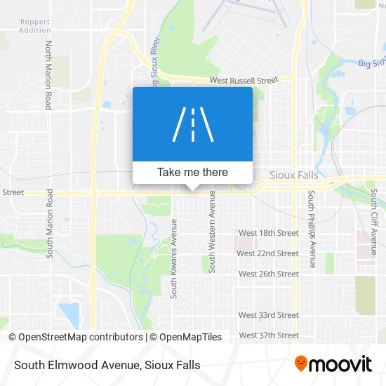 South Elmwood Avenue map