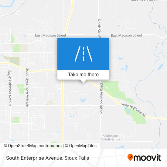 South Enterprise Avenue map