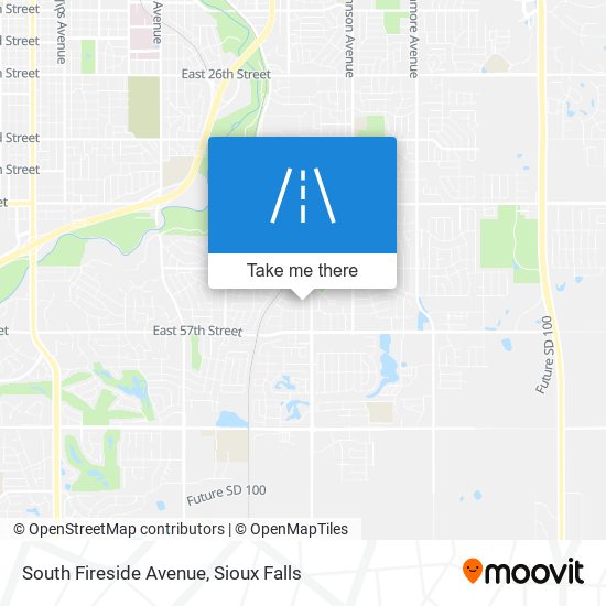 South Fireside Avenue map