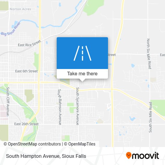 South Hampton Avenue map