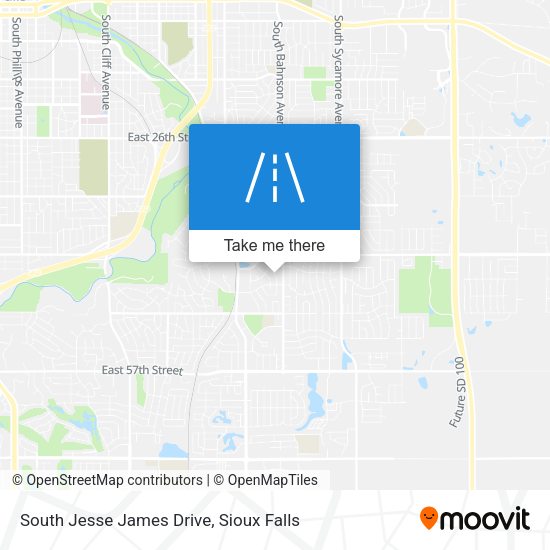 South Jesse James Drive map