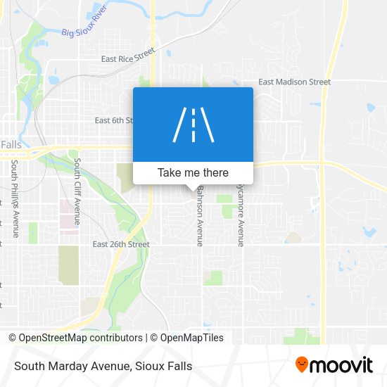 South Marday Avenue map