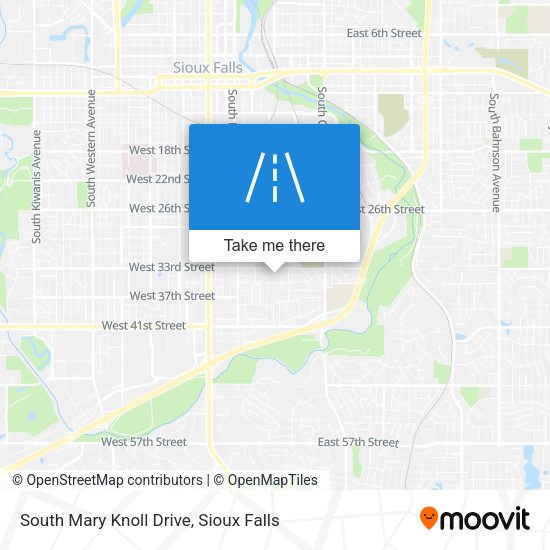 Mapa de South Mary Knoll Drive