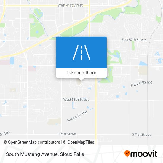 South Mustang Avenue map