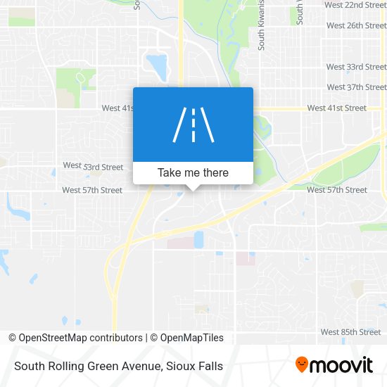 South Rolling Green Avenue map