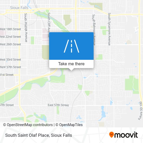 South Saint Olaf Place map