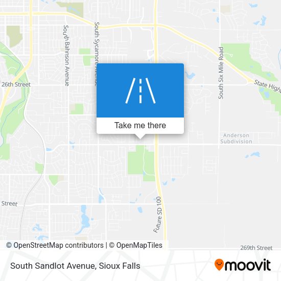 Mapa de South Sandlot Avenue