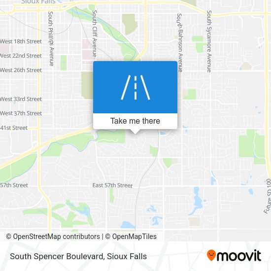 South Spencer Boulevard map