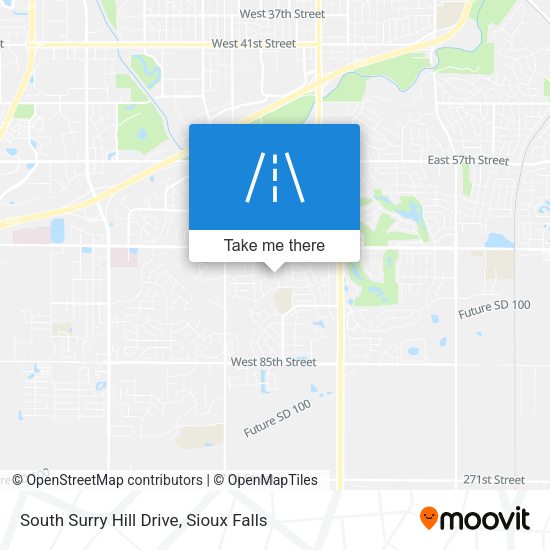 Mapa de South Surry Hill Drive