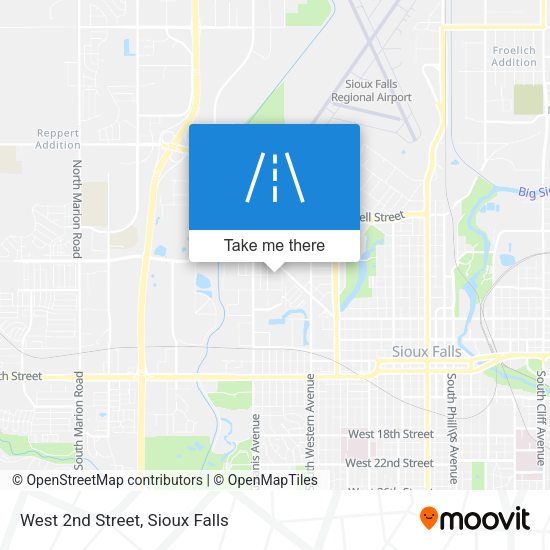 Mapa de West 2nd Street