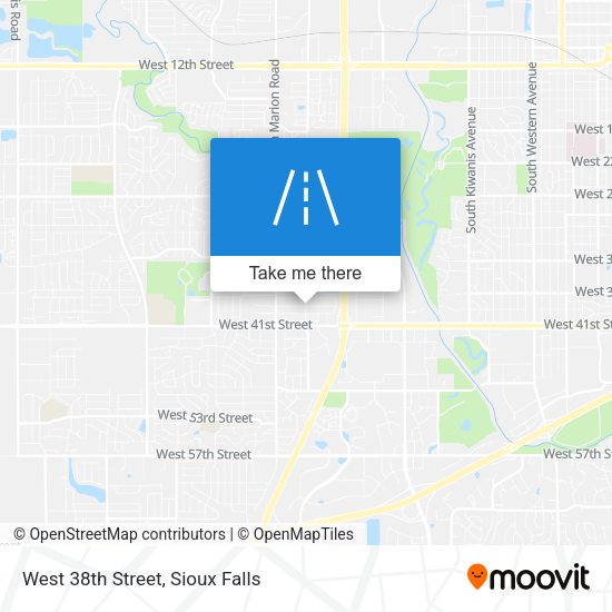 Mapa de West 38th Street
