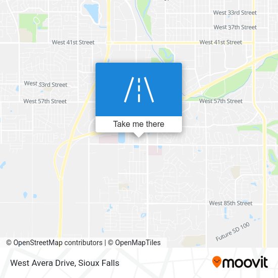 West Avera Drive map
