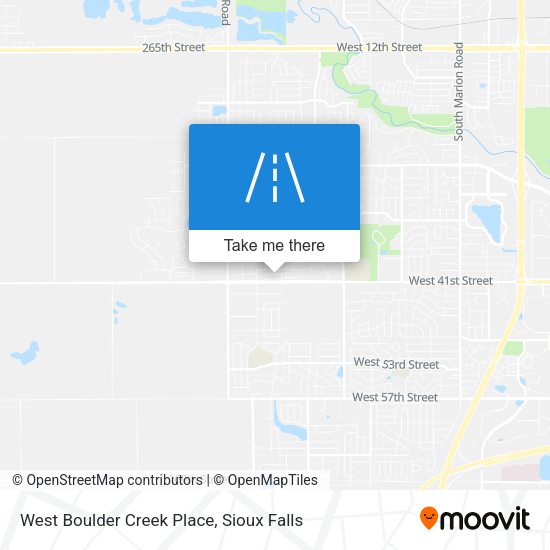 West Boulder Creek Place map