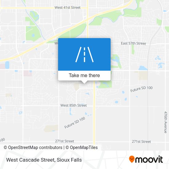 West Cascade Street map