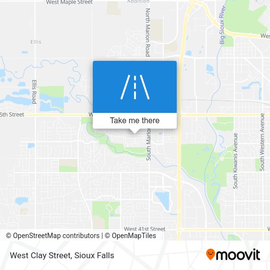 West Clay Street map