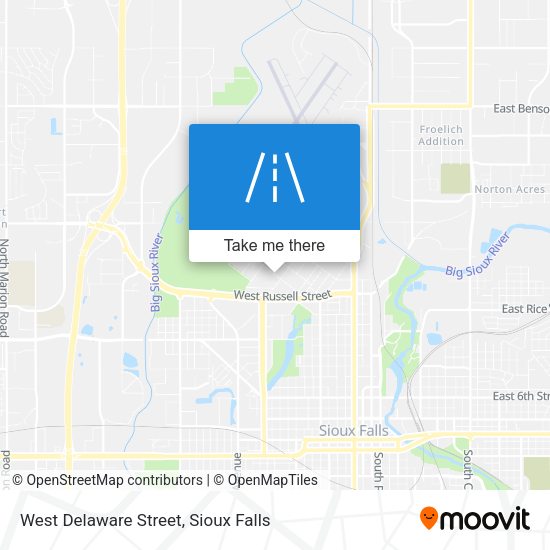 West Delaware Street map