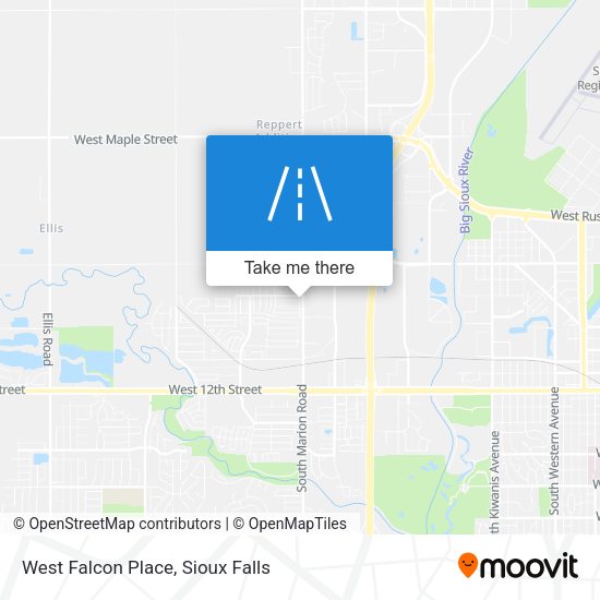 West Falcon Place map