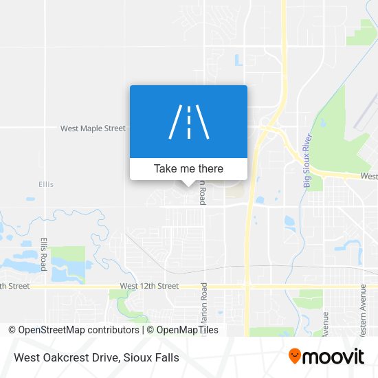 West Oakcrest Drive map