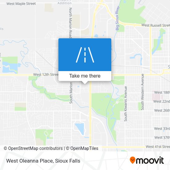 West Oleanna Place map