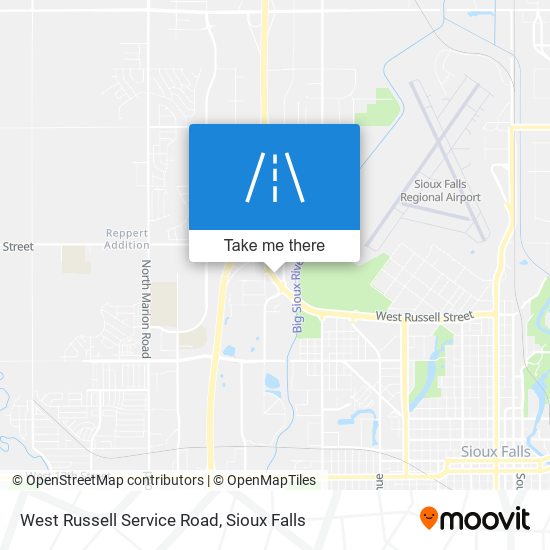 West Russell Service Road map