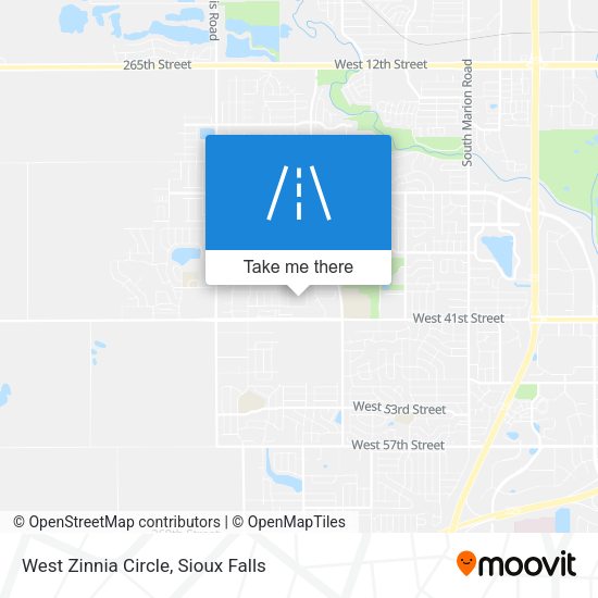 West Zinnia Circle map