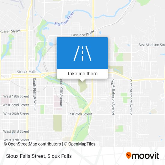 Mapa de Sioux Falls Street