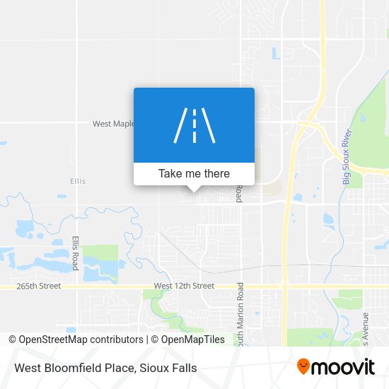 Mapa de West Bloomfield Place
