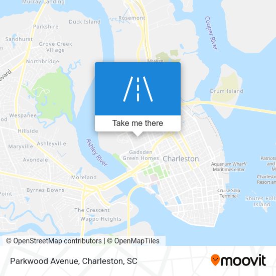 Parkwood Avenue map