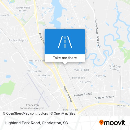 Highland Park Road map