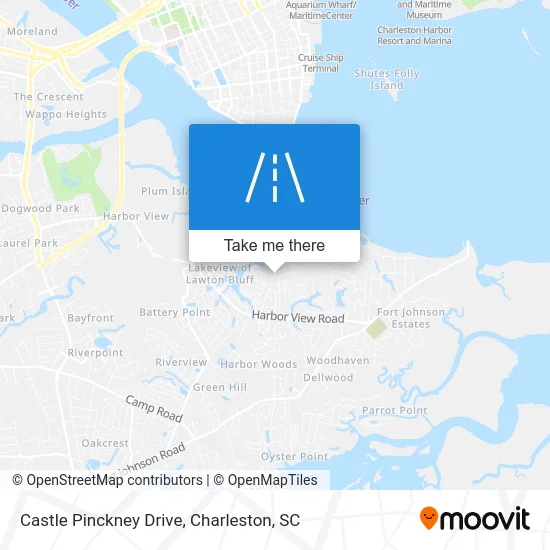 Castle Pinckney Drive map