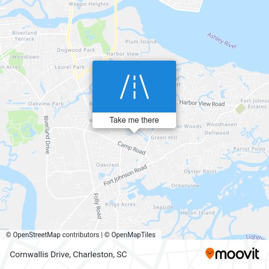Mapa de Cornwallis Drive