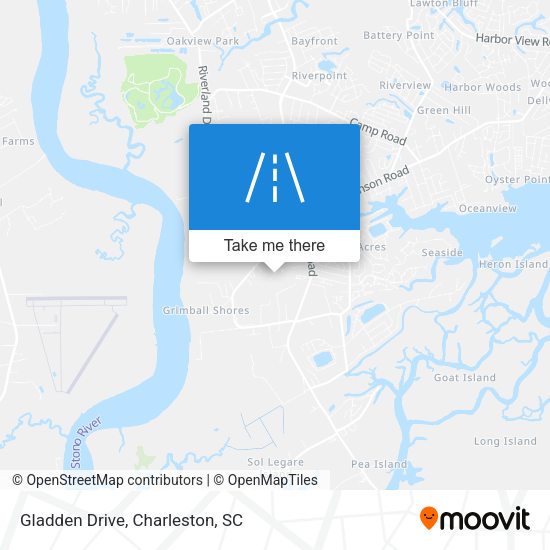 Mapa de Gladden Drive