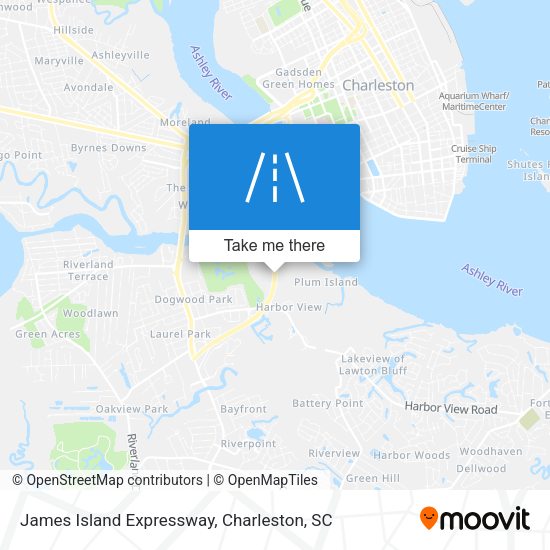 James Island Expressway map