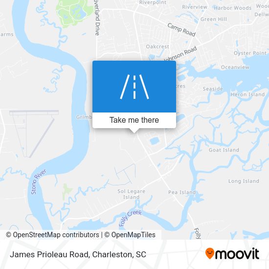 Mapa de James Prioleau Road