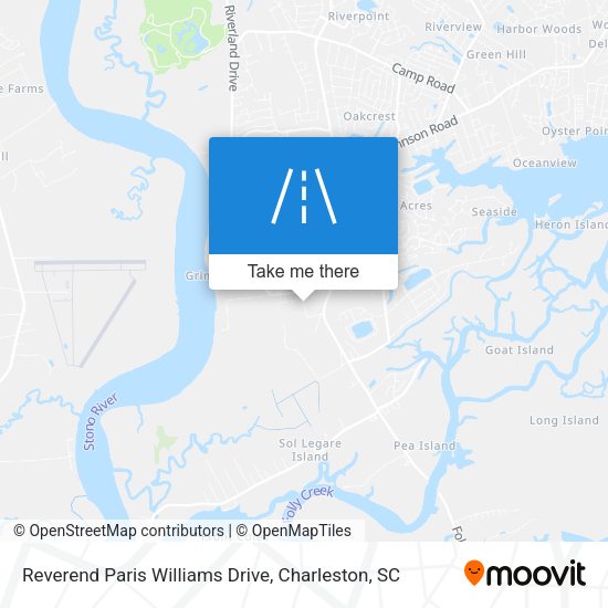 Mapa de Reverend Paris Williams Drive