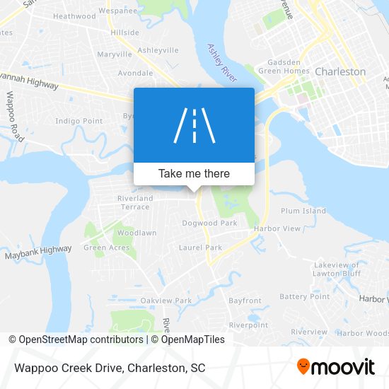 Wappoo Creek Drive map