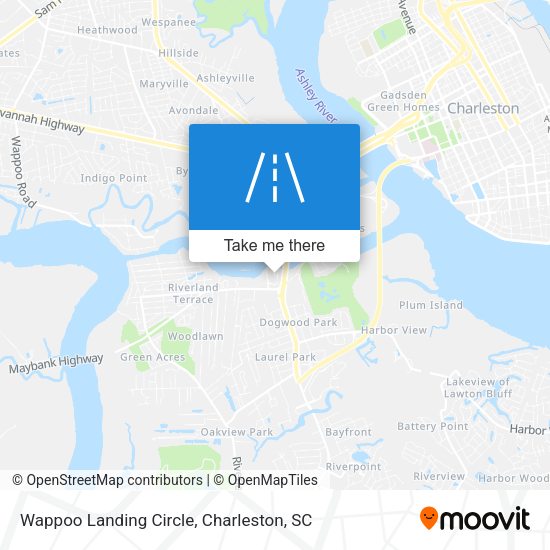 Wappoo Landing Circle map
