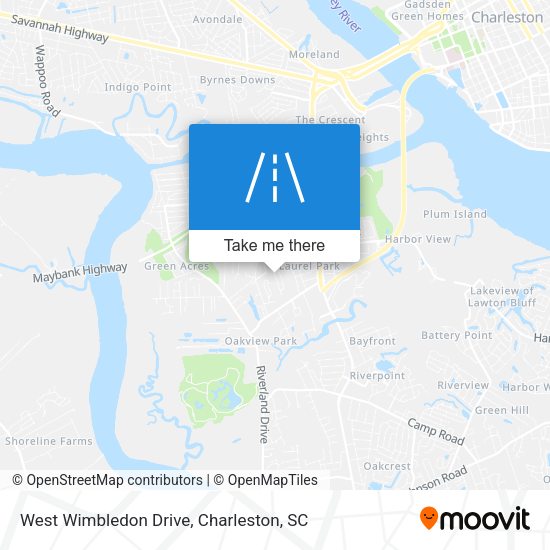 Mapa de West Wimbledon Drive