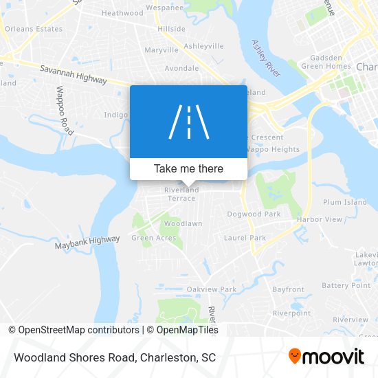 Woodland Shores Road map