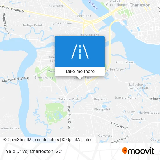 Yale Drive map