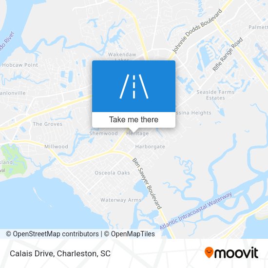 Mapa de Calais Drive
