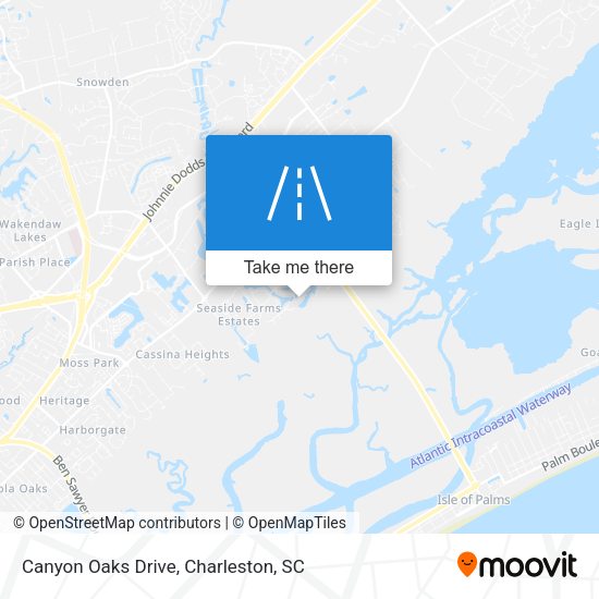 Canyon Oaks Drive map
