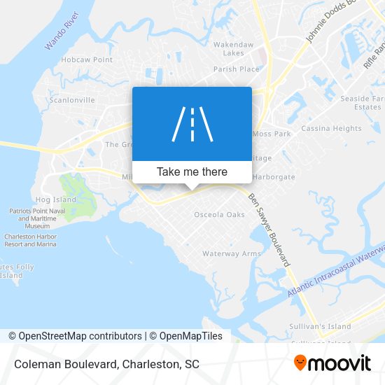 Mapa de Coleman Boulevard