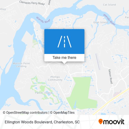 Ellington Woods Boulevard map