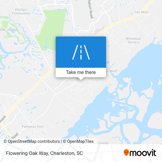 Flowering Oak Way map