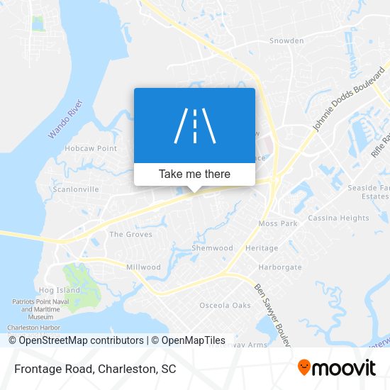 Mapa de Frontage Road