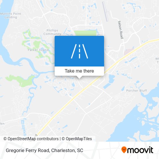 Mapa de Gregorie Ferry Road