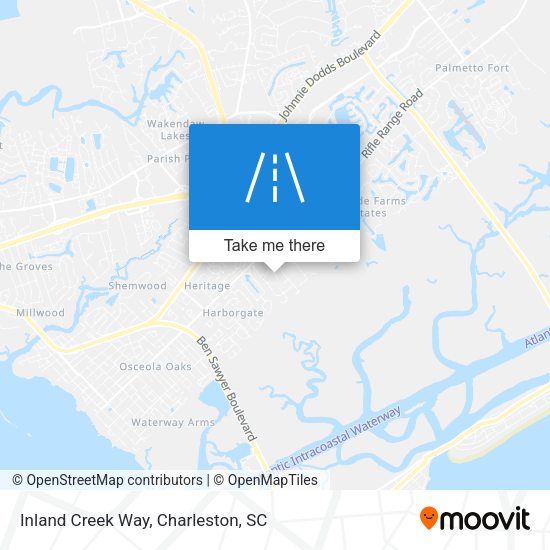 Inland Creek Way map